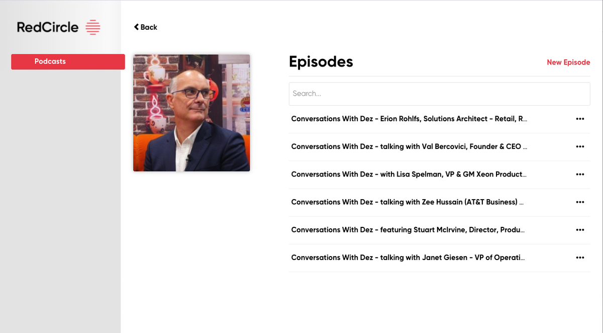 dez_blanchfield's tweet photo. we are very excited to announce our 65th syndication of the Conversations with Dez #podcast show via the RedCircle network, app, and streaming partners & radio stations around the world - thank you #TeamRedCircle
=> https://t.co/Lm2YPedAIP https://t.co/5TySoZpL8l
