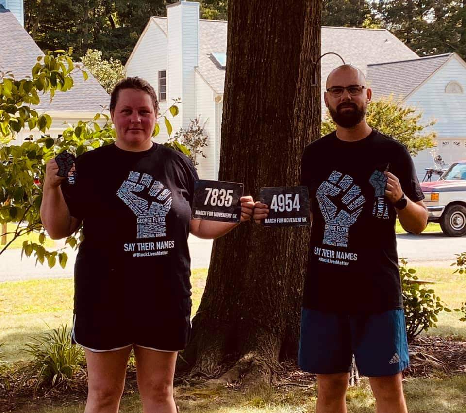 Bhigginb03's tweet photo. Had the honor to participate in the virtual #MarchforMovement 5K this morning. It's way past time to change years of systemic oppression if we are truly going to move forward together. @bethHigginB https://t.co/bpPaTr38MH