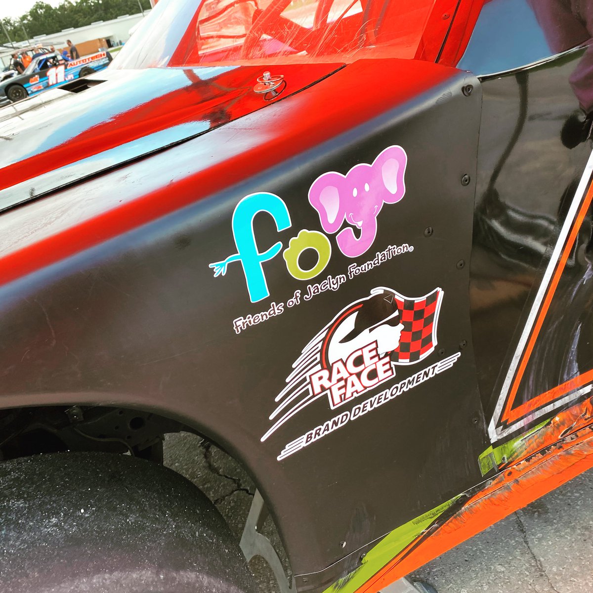 Just got done with practice here at Auburndale Speedway, set down some fast lap times, let’s see if we can get the win here today. #raceface_bd #fojfoundation #scotwaltersracing #momanddad #racecars