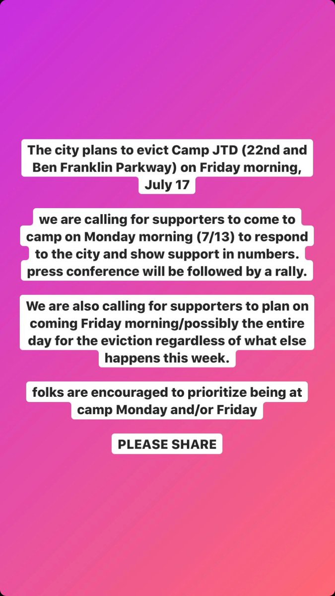 13. Bonus question: Will residents, with the backing of supporters, defend the encampments on Monday morning, and give a massive show of community force on Friday to defend it against eviction? TRUE!