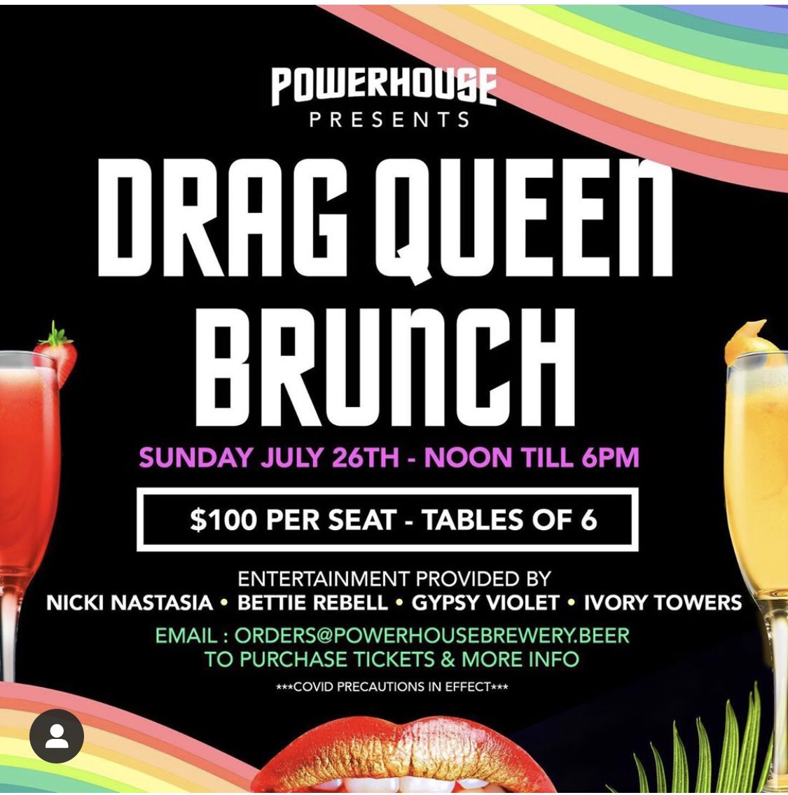 #PowerhouseBrewery at 100 Kellogg is hosting its first ever #DragBrunch on July 26th from 12-6 in their big courtyard. Includes 3 course brunch and Caesar or Mimosa bar for table!Book your tickets today as limited seating. Sickening, entertaint-ting, gooped and gagged! 💃🏼🌈👑