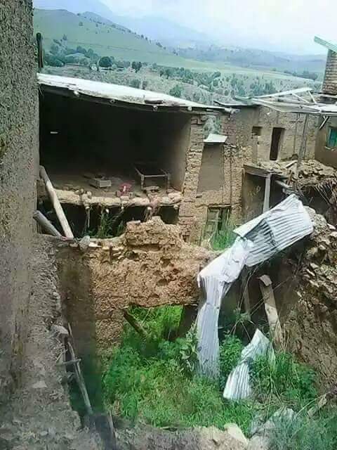 With every bomb from PAF, a home, a shop a tree or field was prone to b razed to the ground. Today no home is intact in Tirah Rajgal area. See!!!! #RehabilitateTirahIDPs