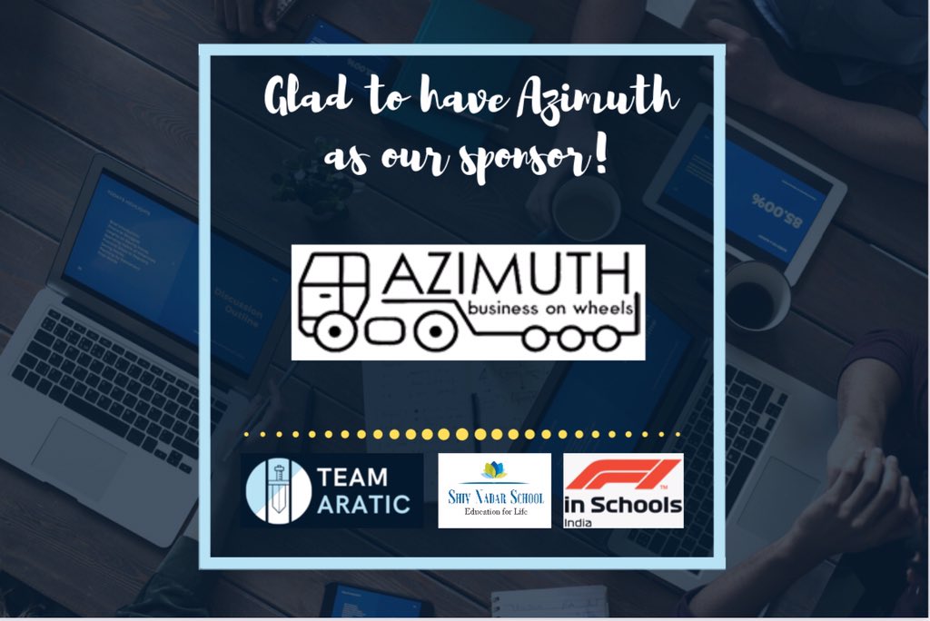 AraticTeam's tweet photo. Thank you Azimuth for sponsoring us!
#teamaratic #zatara #f1inschools #f1inschoolsindia #car #racing #f1 #F1 #india #carparts #timeofsports #autodesk #designs #manufacture #stem #stemeducation #carbodies #paints #shivnadar #racingcars #shivnadarschoolnoida #3dprinting https://t.co/iOUeE1GhM8