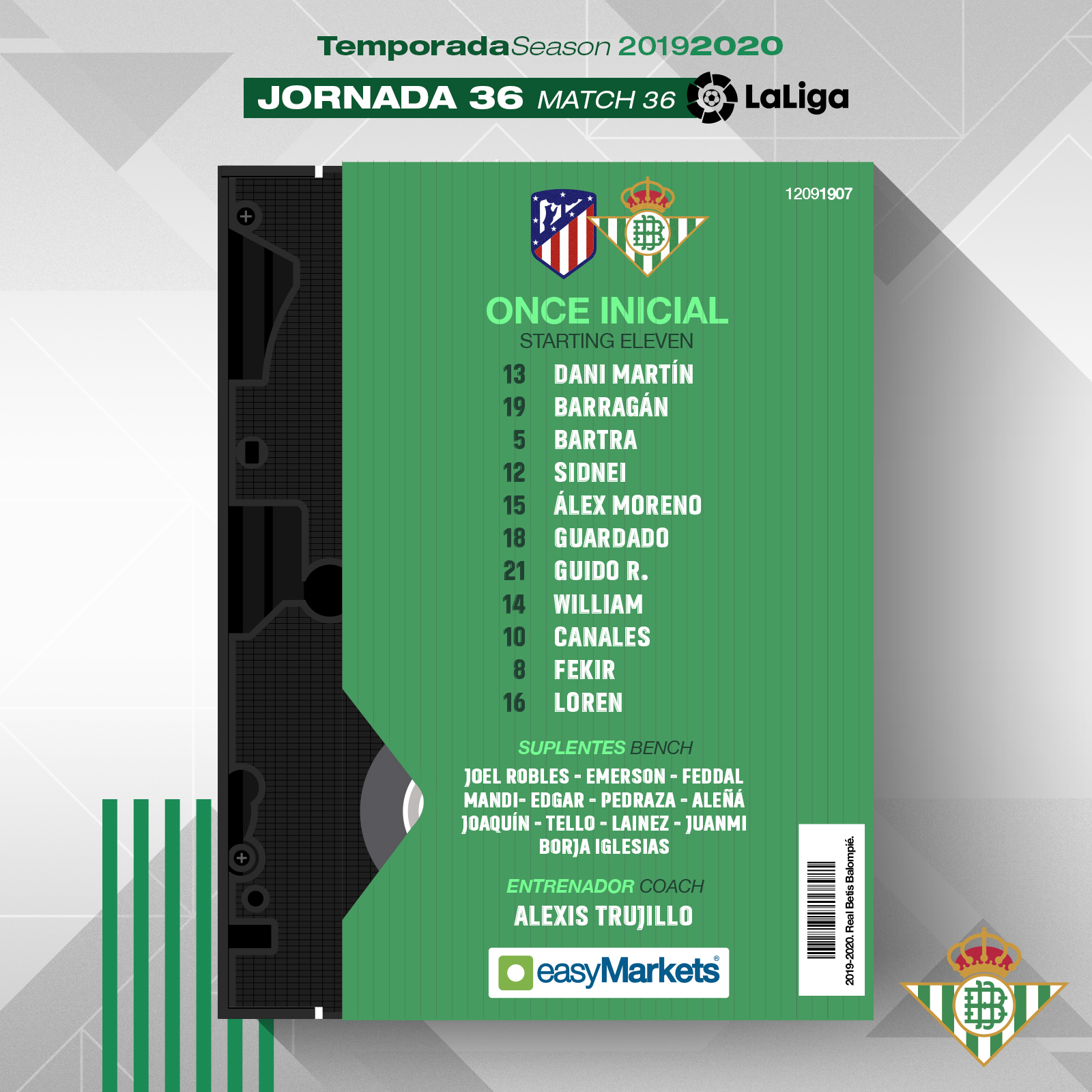 Liga 2019/20 J36º: Atlético de Madrid vs Real Betis (Sábado 11 Jul./22:00) EcqkcKxWoAAJP2V?format=jpg&name=large