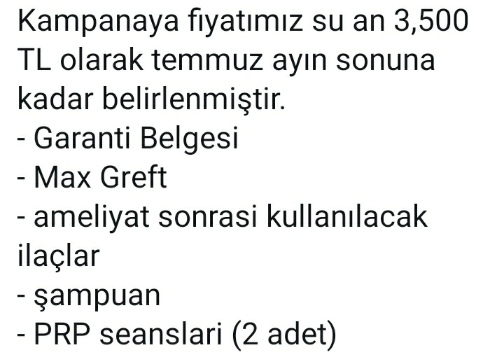 KAMPANYAMIZ TEMMUZ SONUNA KADAR DEVAM ETMEKTEDIR.
UCRETAIZ MUAYENE VE BILGI IÇIN 05469199230
ya da
05422086387 numaralardan ulaşabilirsiniz.