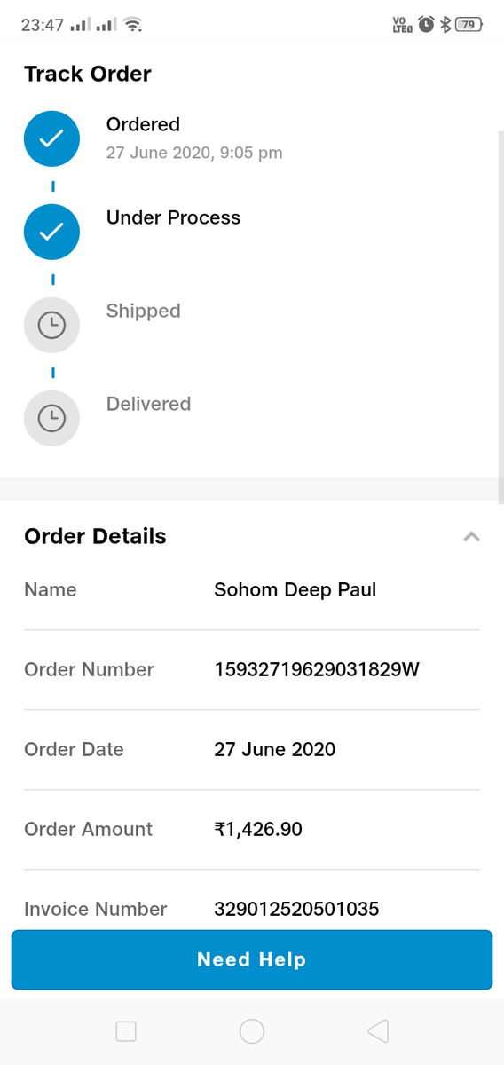 Sohomdeep's tweet photo. @JioMart_Support 
Order #15932719629031829W (Prepaid)
15days already over, till the order is not delivered. 
I already connect to your customer support they unable to track my order. 

So where is my order and where is my money????
Please Refund my money.

See attached screenshot https://t.co/xyeZnZIAP3