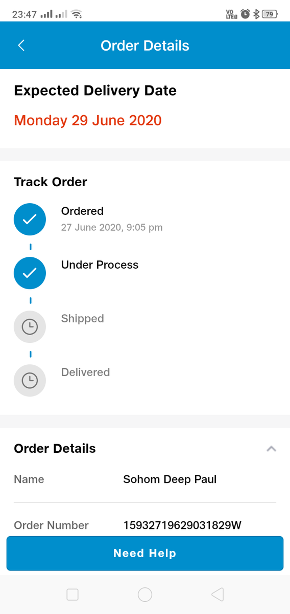 Sohomdeep's tweet photo. @JioMart_Support 
Order #15932719629031829W (Prepaid)
15days already over, till the order is not delivered. 
I already connect to your customer support they unable to track my order. 

So where is my order and where is my money????
Please Refund my money.

See attached screenshot https://t.co/xyeZnZIAP3