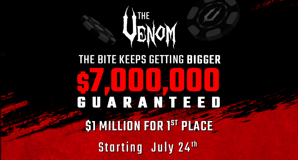 ACR_POKER's tweet photo. 🚨GIVEAWAY ALERT🚨 Like, RT &amp; comment telling us why you should win a $2,650 #Venom Tournament ticket and get in the raffle! ONE winner will be announced on July 20th. Must use #VenomContest only 1 entry per person is allowed. 
#TheVenom #Poker #7millionVenom #VenomTournament2020 https://t.co/r6rDlMcWOV