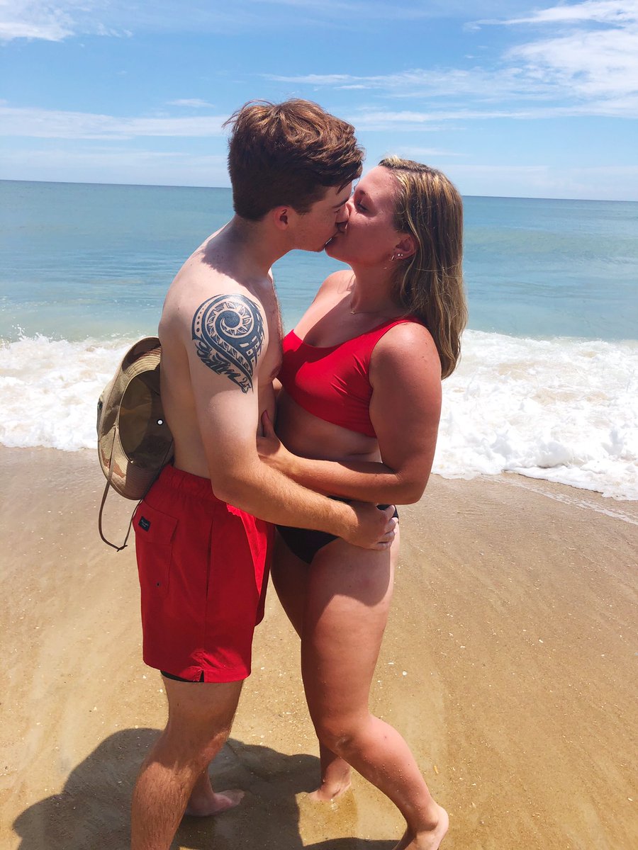 Emmarohrer2000's tweet photo. Yes, we’re one of “those couples” that matches swimsuits https://t.co/BZKWT0xxRB