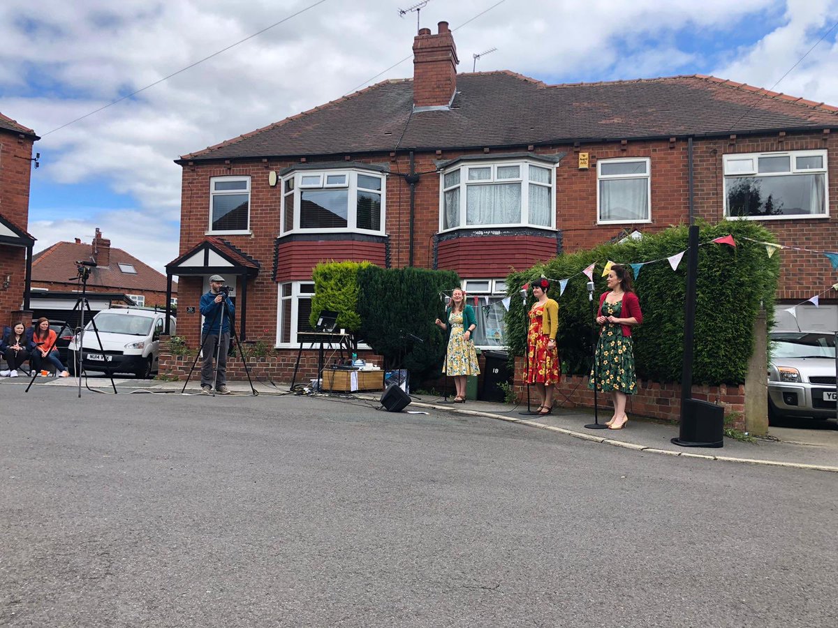 Today, this happened! We had such a fantastic time - amazing to sing with real life people again!! You can watch the livestream back on our FB page - facebook.com/thehoneybirdsuk