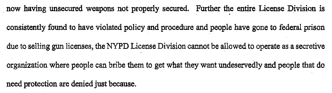 "You can get a hearing if we're going to take away your gun license, but not if we're going to deny your application in the first place."