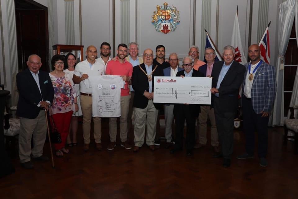 HW the Mayor, John Goncalves MBE GMD has hosted a reception in honour of the ‘Calendar Club’ runners. Four men known as the ‘Calendar Club’ have raised £44,600 for Calpe House during month–long challenge in which they each ran 465km. gibraltar.gov.gi/press-releases…