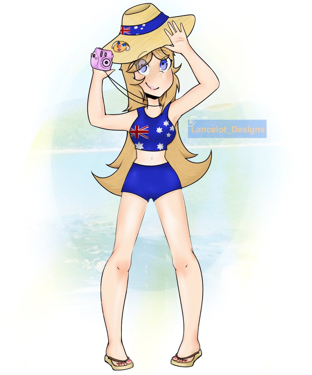 A human character based on the design of  #acnhAlice mixed with my  #bestfriend This was also a collab with said best friend- she provided the background photo I used as an overlay! #digitalart  #acnh    #animalcrossing    #nintendo  #fanart  #smallartist  #art  #drawing  #fullbody  #beach