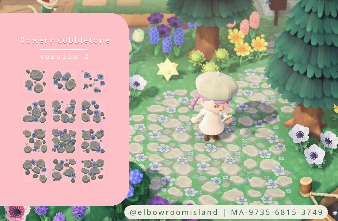 🌼Flowery Cobblestone Path V.2🌼

I made another version of this path with larger, more spaced out stones so that you have a bit more flexibility with usage &amp; placement 😊

#ACNH #ACNHDesign #あつまれどうぶつの森 #あつ森