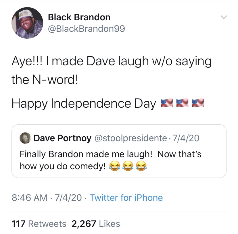 So, this exchange happened between Brandon Newman, a Barstool employee, and Dave Portnoy on July 4th after Portnoy’s N-word & racist Kaepernick videos went viral.