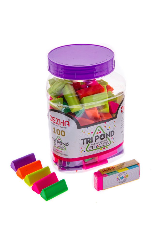 jignesh_devani's tweet image. Dezha Tripond Long and Mini Erasers Jar pack 100