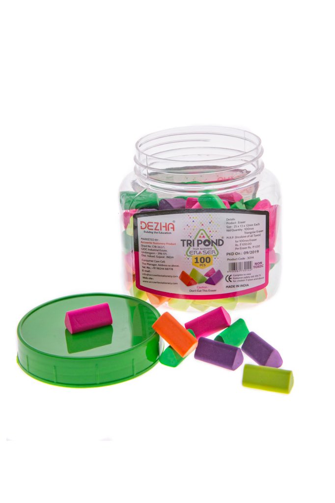 jignesh_devani's tweet image. Dezha Tripond Long and Mini Erasers Jar pack 100