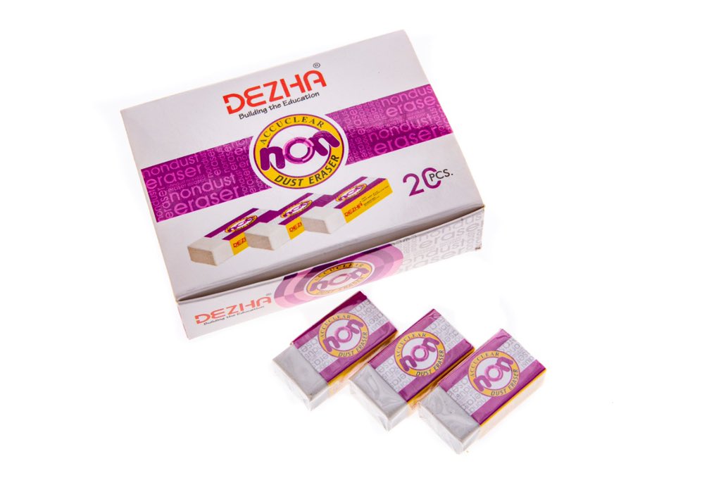 jignesh_devani's tweet image. Dezha Non Dust Erasers pack 20