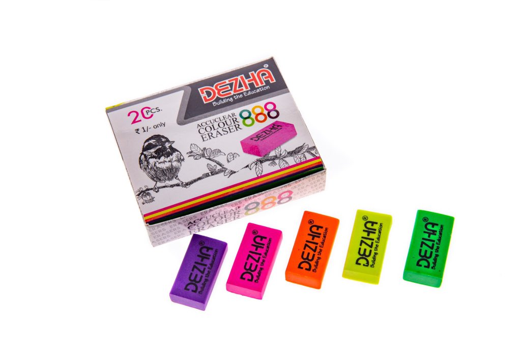 jignesh_devani's tweet image. Dezha 888 color and White Erasers pack 20