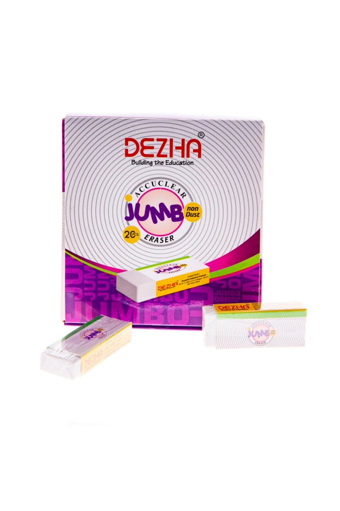 jignesh_devani's tweet image. Dezha Jumbo Color and White Erasers pack 20