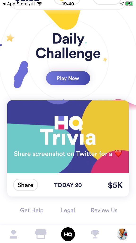 Uhleashuh5's tweet photo. @hqtrivia Best trivia every night! https://t.co/93WupmGWMF