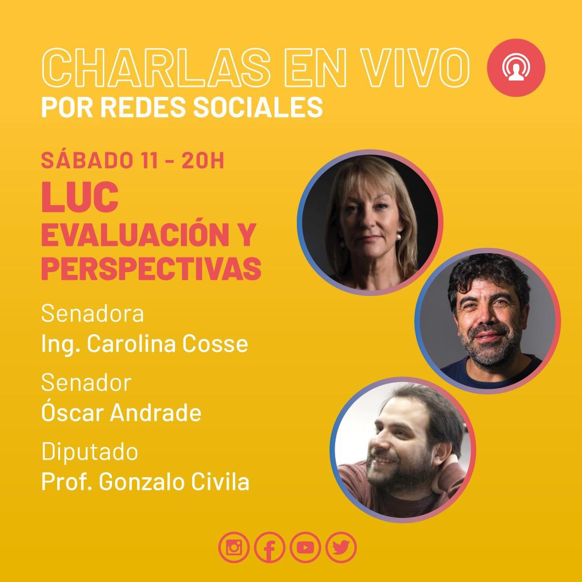 Esta noche nos vemos en el ya clásico vivo de los sábados. Hoy con el compañero <a href="/gonzacivila/">Gonzalo Civila</a>