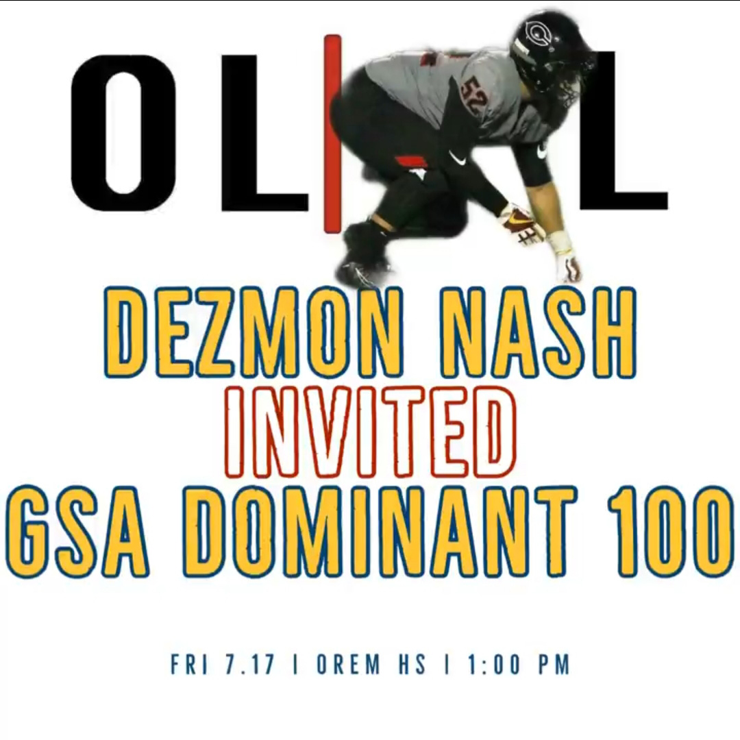 I’m excited for the opportunity to compete at the Dominant 100. #ReadytoDominate #Dominant100 @GiantSkillz @Cen10Football @GregBiggins @coachkeith_1k @coachv_usc @RTaylorFBscout @Scott_Schrader @RyanWrightRNG @FootballRecruit @koreyforeman54