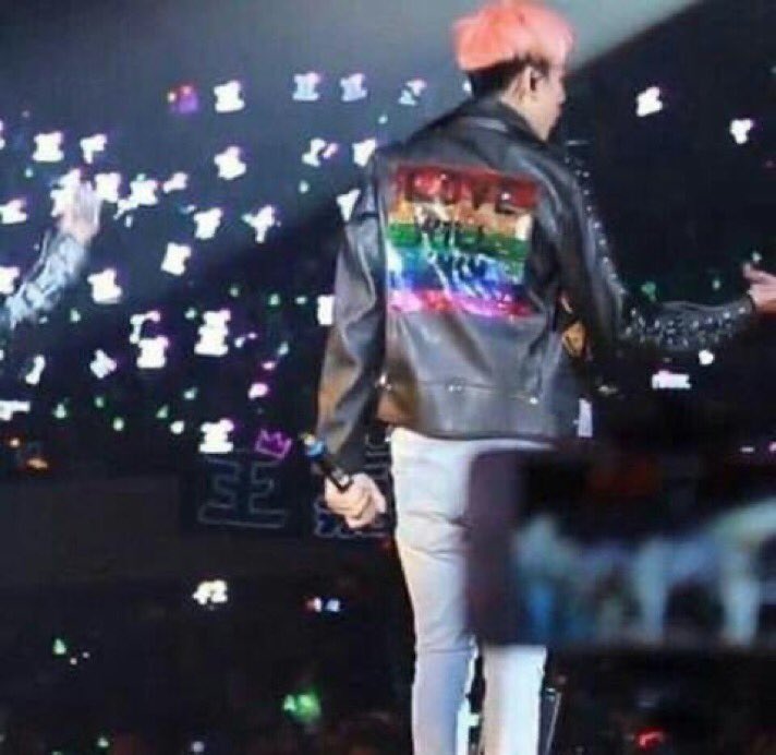 Bambam Got7 wearing a "Love Will Win" jacket