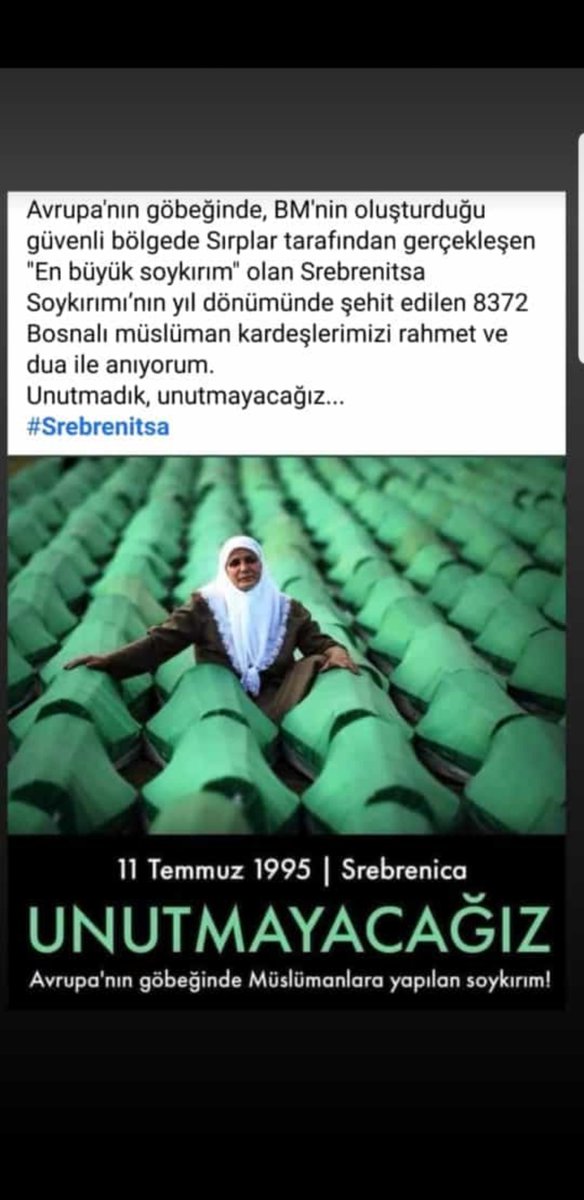 #SrebrenitsaKatliamı 
Zalimler için yaşasın cehennem...