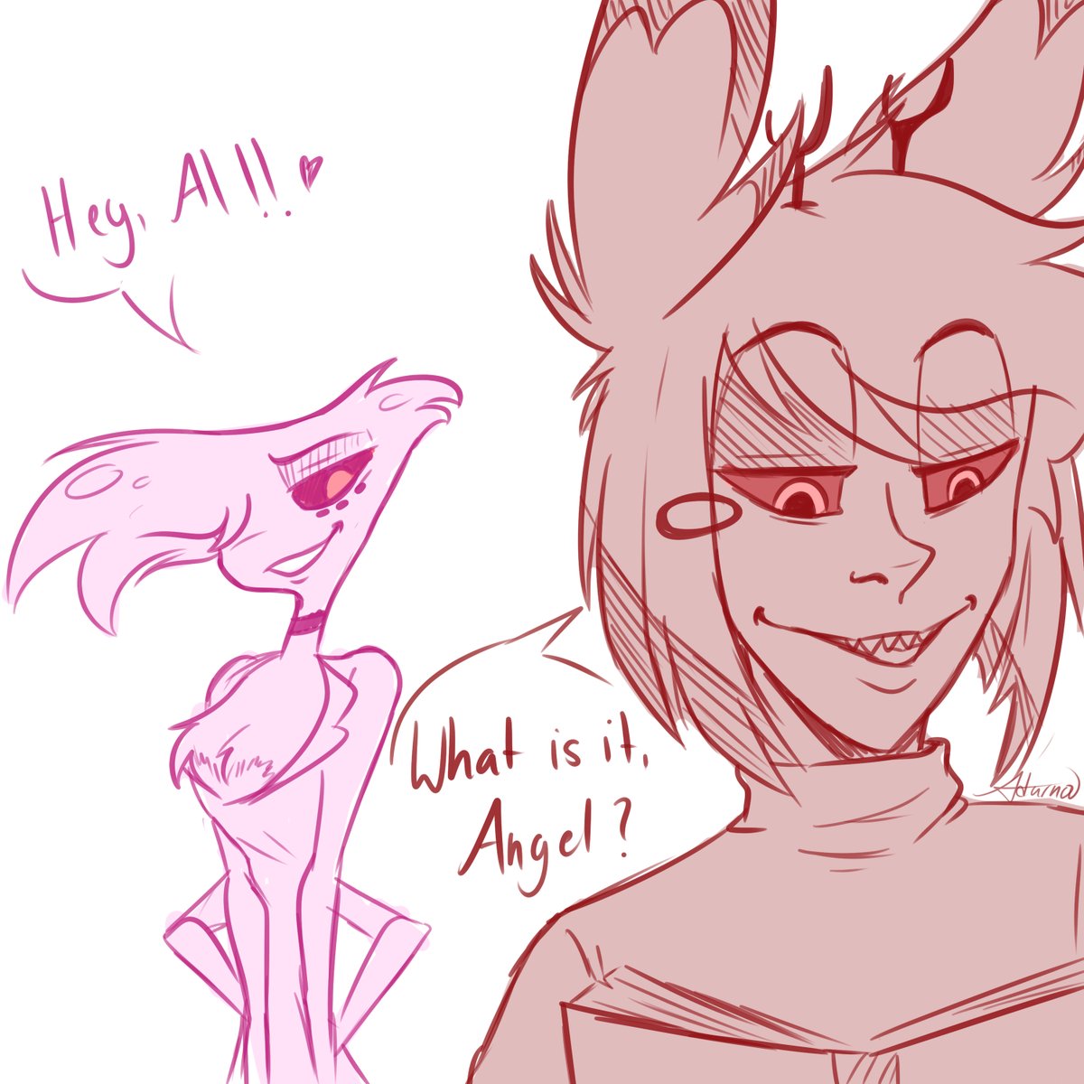 Nureon_'s tweet image. A little radiodust comic, because I just love flustered Al so much. 👌

#radiodust #HazbinHotelFanart #HazbinHotelAlastor #HazbinHotelangeldust #digitalart