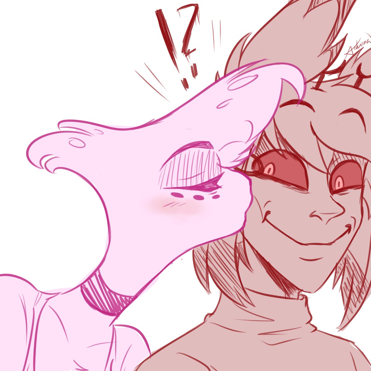 Nureon_'s tweet image. A little radiodust comic, because I just love flustered Al so much. 👌

#radiodust #HazbinHotelFanart #HazbinHotelAlastor #HazbinHotelangeldust #digitalart