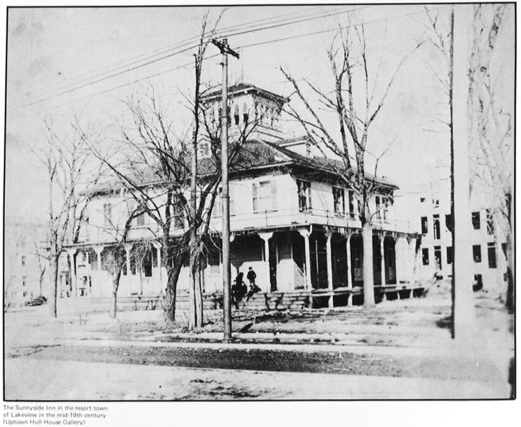 The toll road company opened a saloon just north of Graceland Cemetery — a joint that eventually became known as the Sunnyside, the area’s most famous roadhouse. It stood on several acres along the east side of Clark Street between what's now Montrose and Sunnyside.