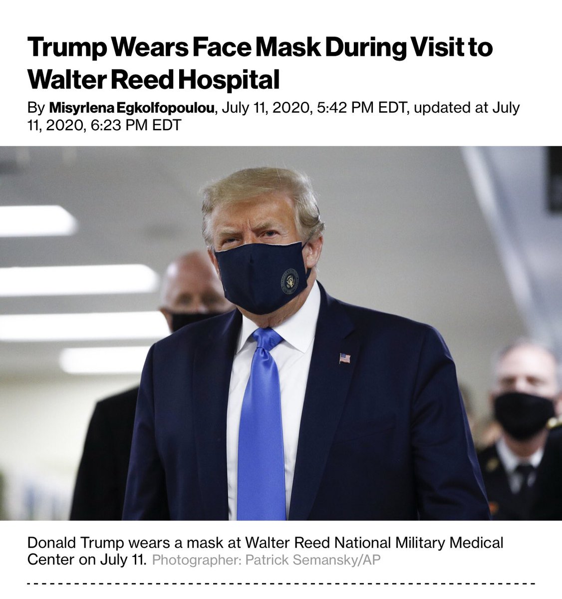 puneesh's tweet image. The President was finally seen in a mask!! It has happened!