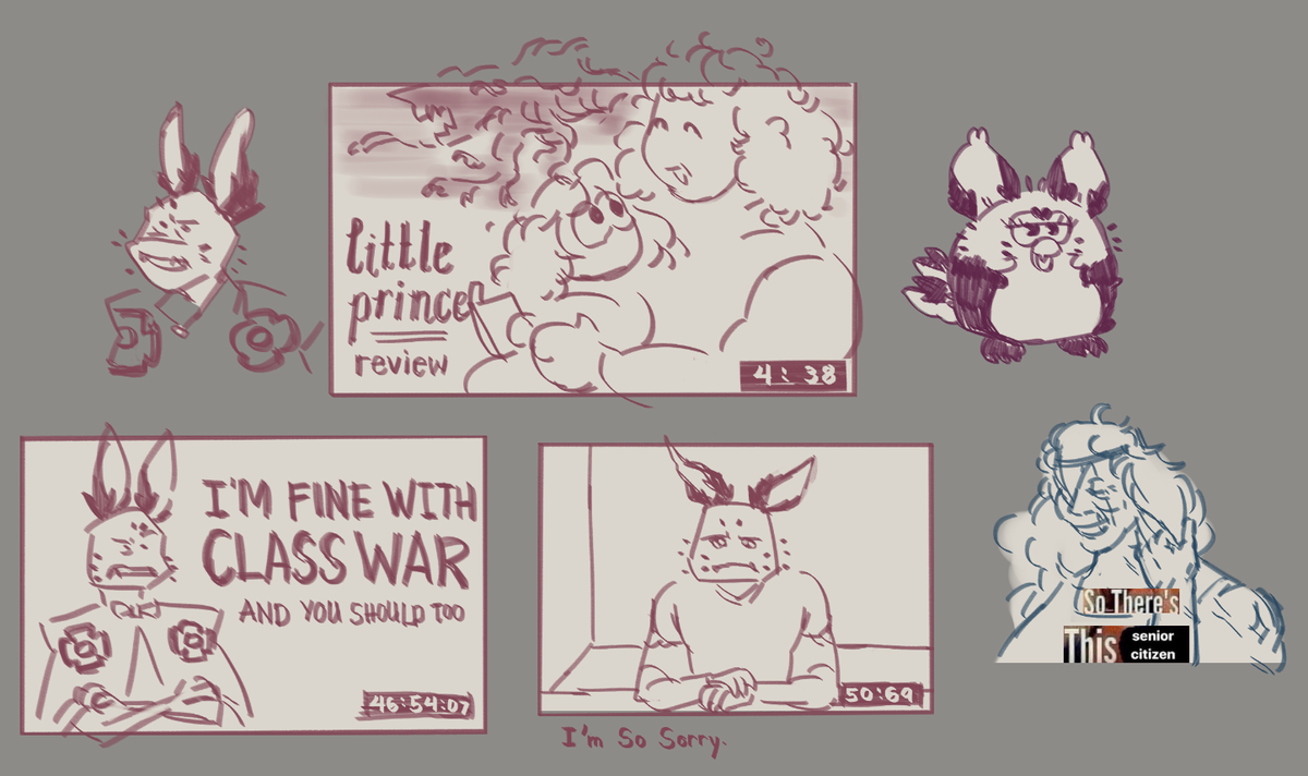 thank you @furbycooler letting me draw a youtube au for ur ocs + lil doodles 