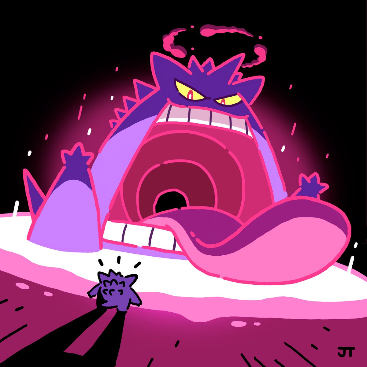 Say ahhhhh 👻 
I designed Gigantamax Gengar for Pokémon Sword and Shield. I’m a fan of Gengar and it was a thrill to make it biiiiig