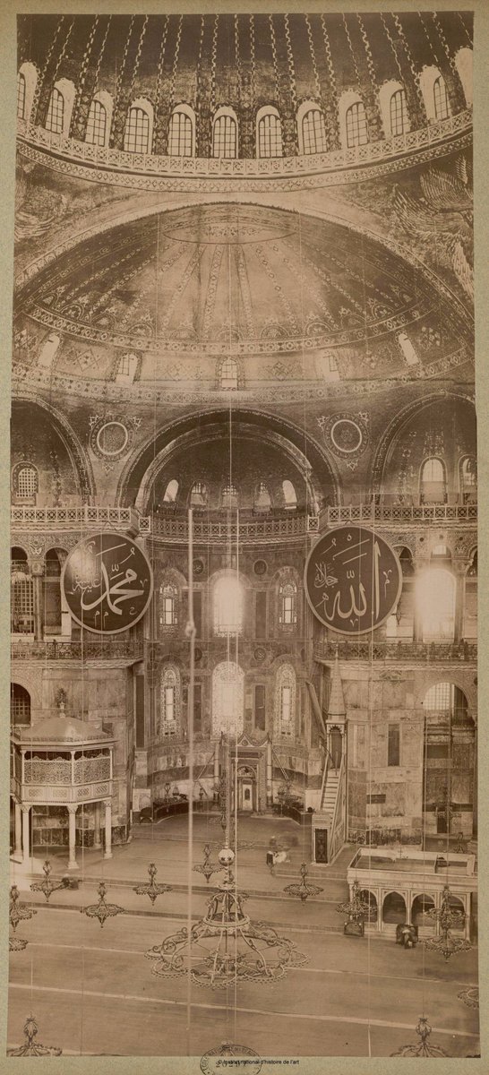 EE034's tweet photo. Ayasofya (tahminen 1880'ler). 

Fotoğraf: Pascal Sébah https://t.co/57HKffvhIi