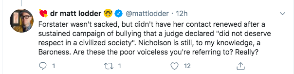 So today is the day for academic historians to make things up about me. Now its Matt Lodder of  @Uni_of_EssexMatt makes up quotes about me conducting "a sustained campaign of bullying" and presents them as things said by Judge James Tayler or my employer