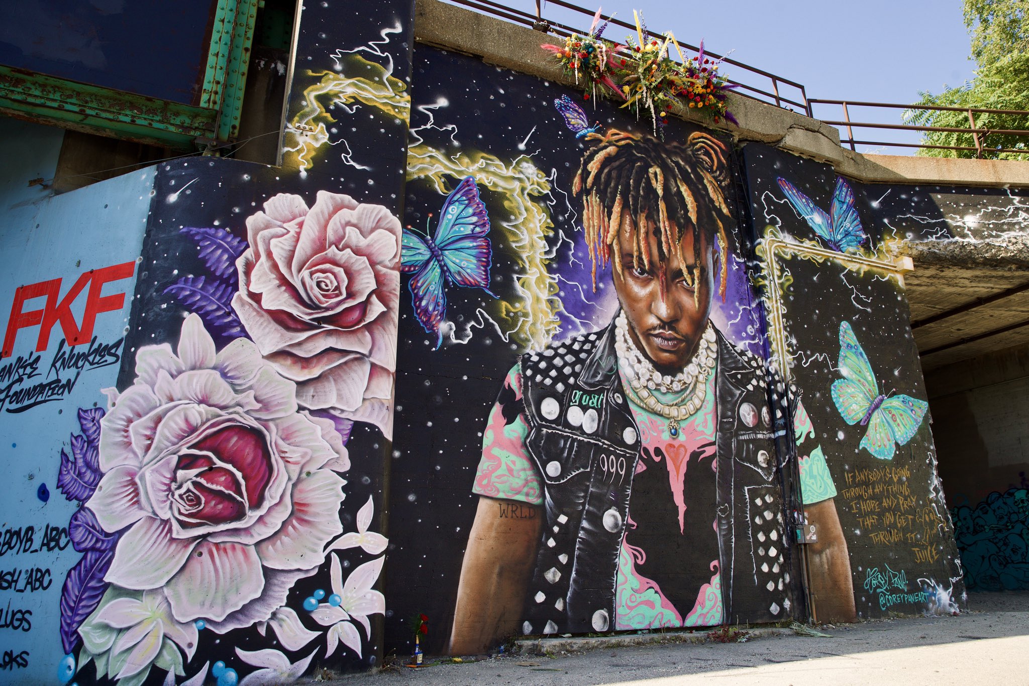 Juice WRLD mural in his hometown of Chicago, Illinois. 