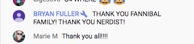 LOVE FROM  @BRYANFULLER!!!  #HANNIBAL  #FANNIBALS  #HANNIBALREUNION  @NERDIST 