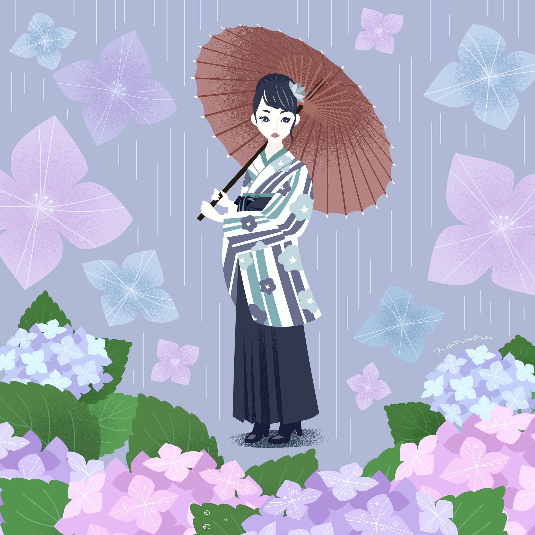 Nanana 님의 트위터 雨の日の袴女子と紫陽花 梅雨 あじさい 紫陽花 袴 和装 和風イラスト 大正ロマン 大正浪漫 イラスト好きな人と繋がりたい 大正浪漫着物 アート 大正時代 着物 着物女子 大正モダン T Co Eqnr0ajacy 트위터
