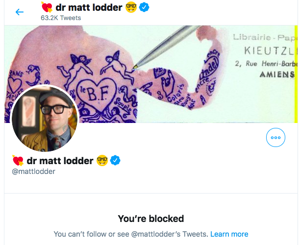 From behind a block...... What does a sustained campaign of bullying look like anyway Dr Loder?