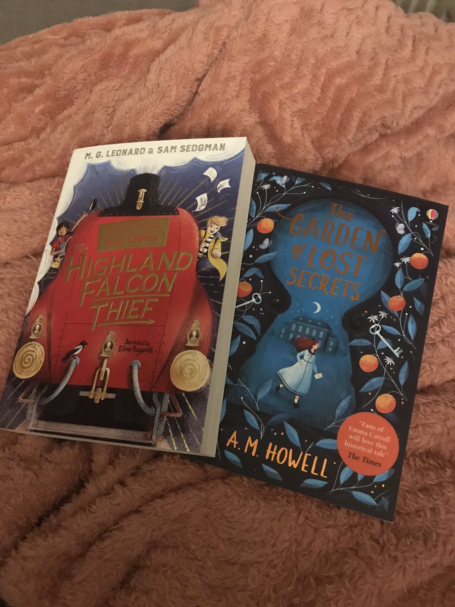 PROMPT 5 & 6 ARE HERE! For the mystery/thiller prompt I’m going with The Highland Falcon Thief and for a gifted book I’m going with The Garden of Lost Secrets, that was a gift from the lovely  @NovelReader13 TWO MIDDLE GRADES! SO HAPPY!  @BeccasBookopoly