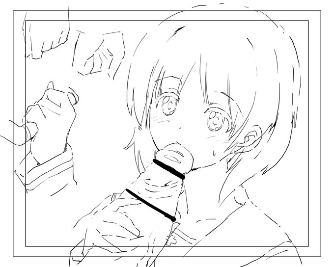 引き算の絵って難しい…🥺
西住殿に全然似ない!あと線の少ない手が難しいです!😭 