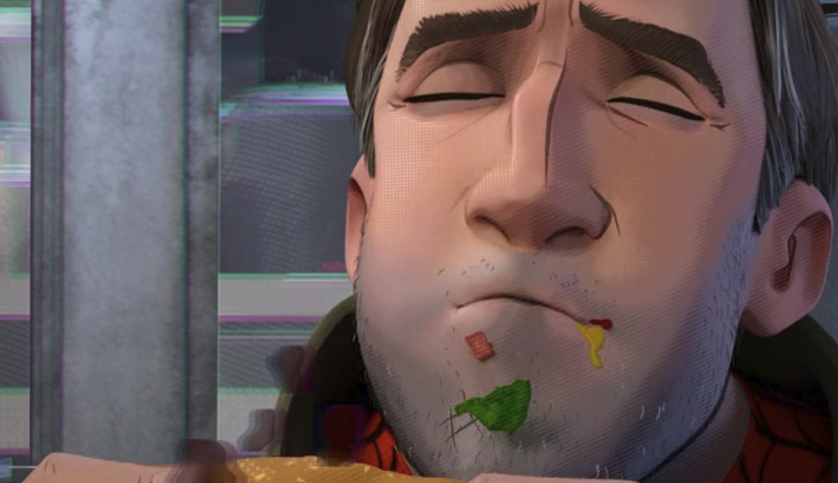 the camera being a physical wall is always a good touch for animation and the ketchup hitting it is very clean