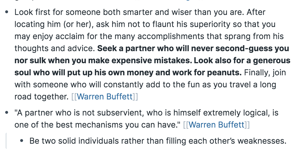 1/ Only right to start a conversation about Charlie Munger by diving into the relationship with Warren Buffett. Don't find a partner who covers your weaknesses. Be two complete people. Maximize your strengths.Then be better together.