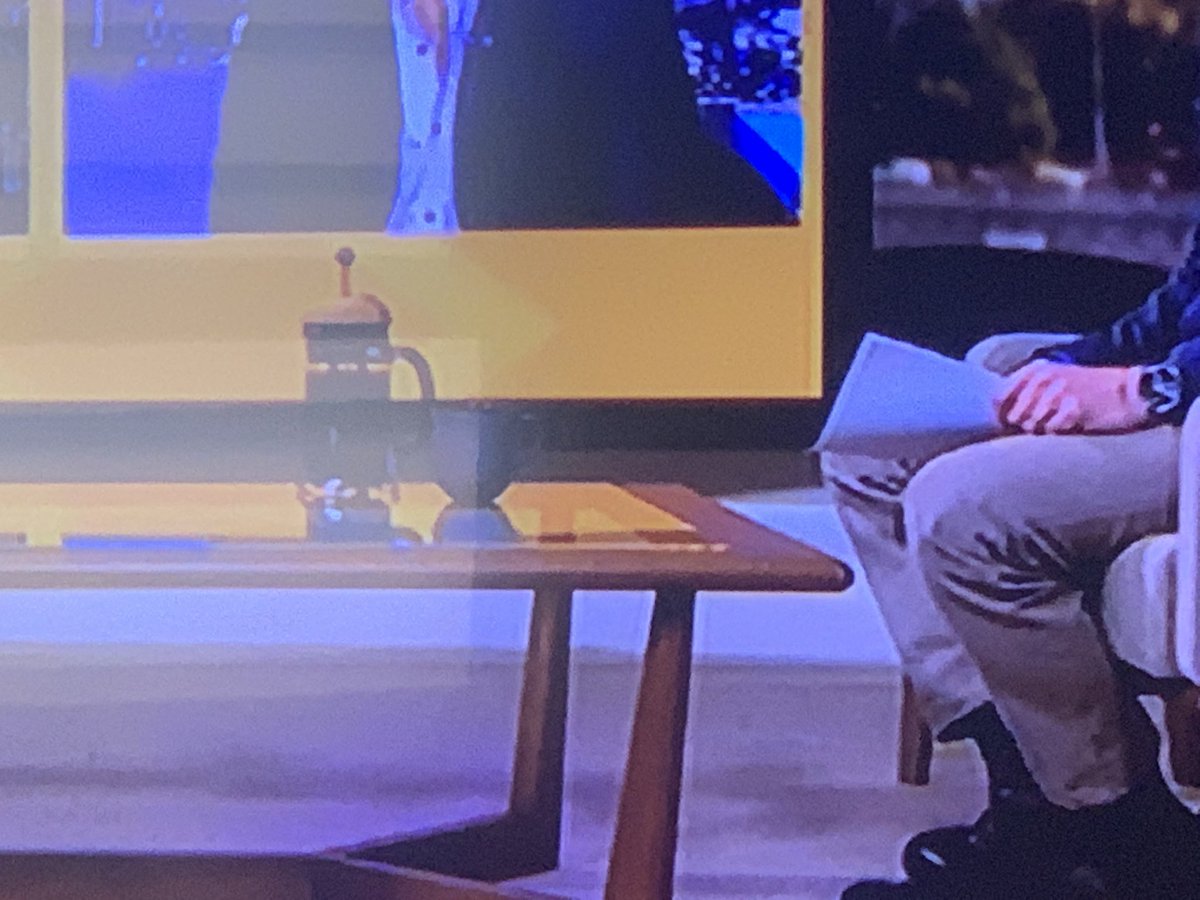 henladd91's tweet photo. End of #Insiders and @David_Speers hasn’t touched the pot. I assume it’s because he only drinks instant coffee https://t.co/y1HGjWkAGX