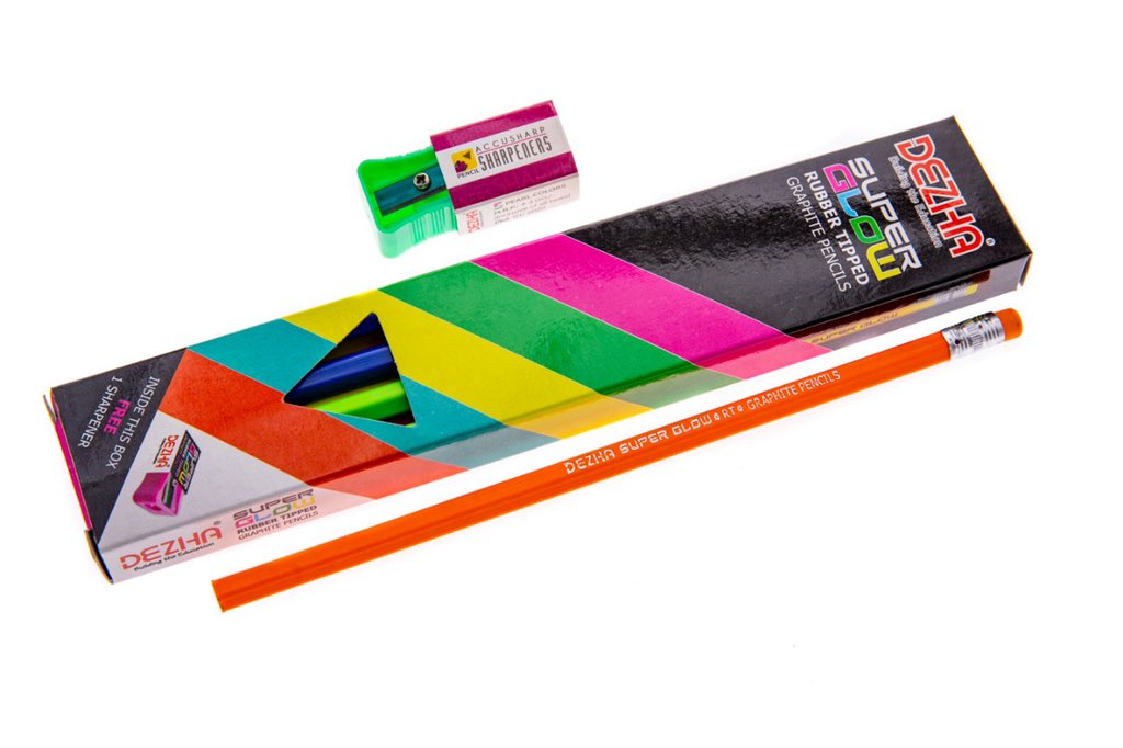 jignesh_devani's tweet image. Dezha Super Glow Rubber Tipped Pencils pack 10