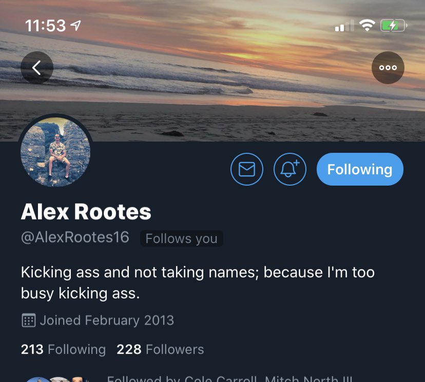 bobbilanestark's tweet photo. can we just take a look at rootes’ twitter bio plz https://t.co/sJzHnKVFPM