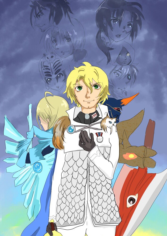 ヘッダにしてる奴と、あとここらへネタ絵が多いな #伸びる伸びない関係なく気に入ってる絵だから見て 