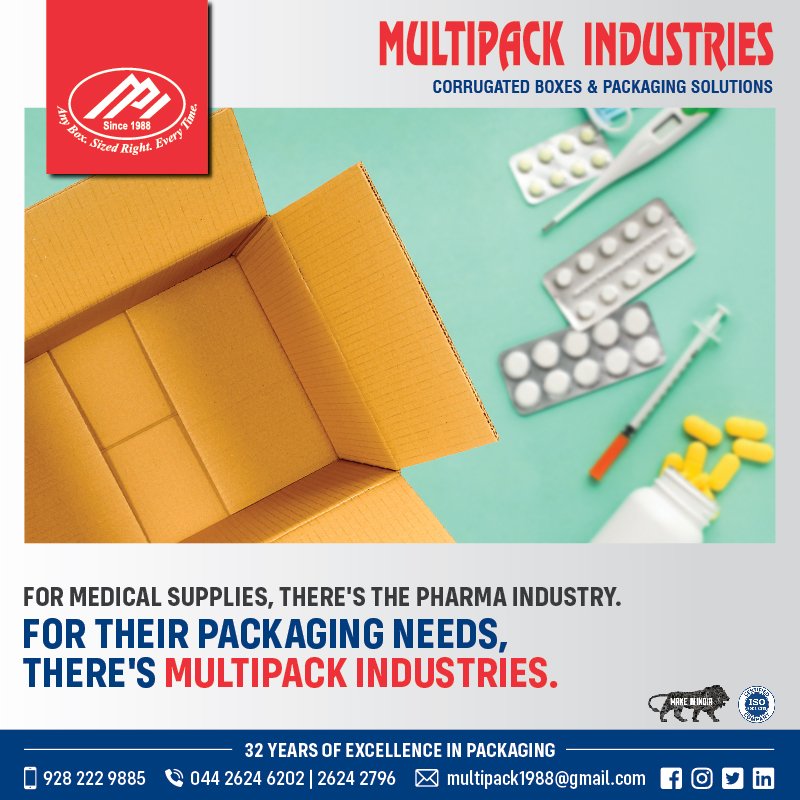multipackind's tweet photo. Multipack Industries with high precision packing solutions, helps the Pharma Industry with delivering relief from pain.
#multipackindustries #multipack #quality #Bevocalforlocal #pharmaceutical #pharma #pharmacy #pharmacist #healthcare #medicine #medical #drug #pharmacistlife https://t.co/IOw4E8A5U3
